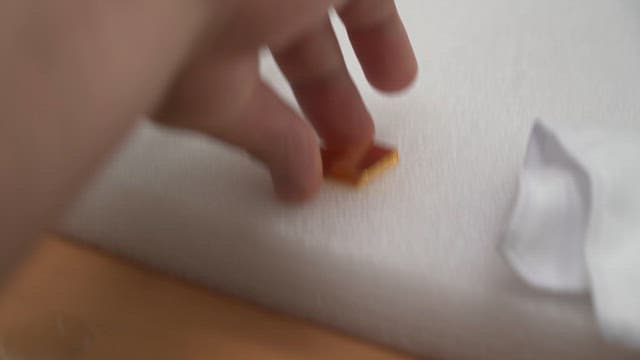 Worker handling a small electronic component