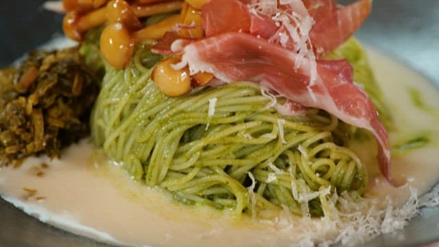 Noodle Dish with Various Toppings