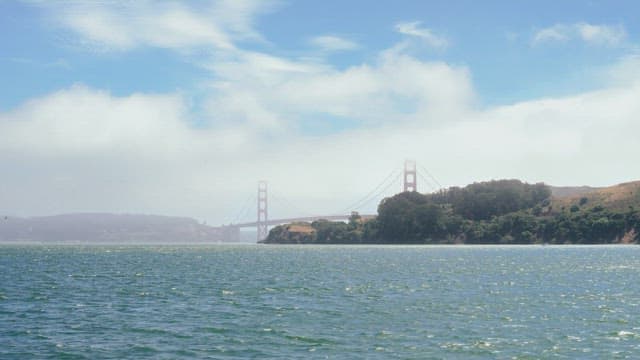 Golden Gate Bridge Over Water on a Clear Day