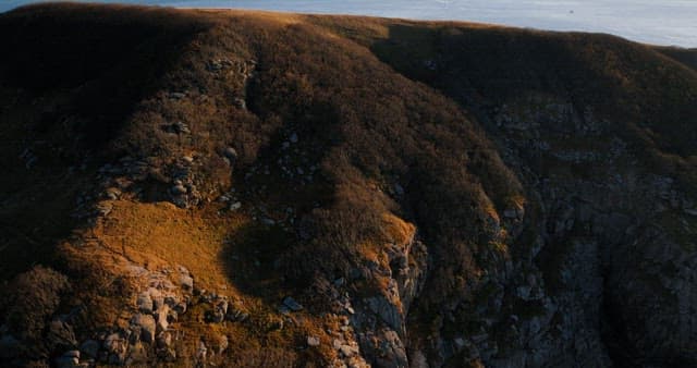 Serene Coastal Landscape with Hills and Sea