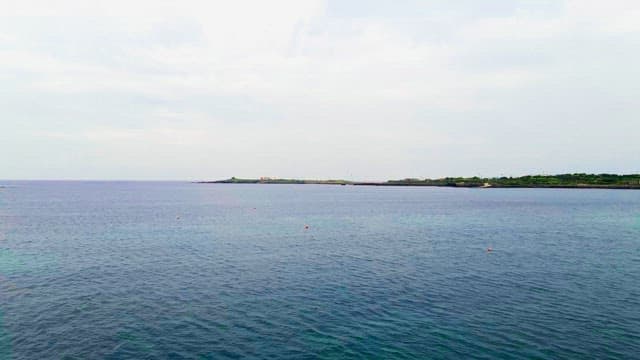 Scenic coastal view with distant shorelines