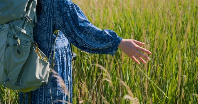 Woman Enjoying datureat Her Fingertips
