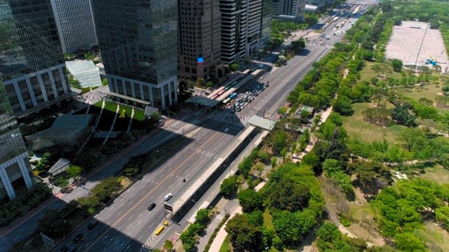 Green Urban Park and Traffic