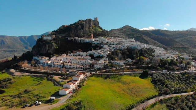 Picturesque village nestled in the mountains
