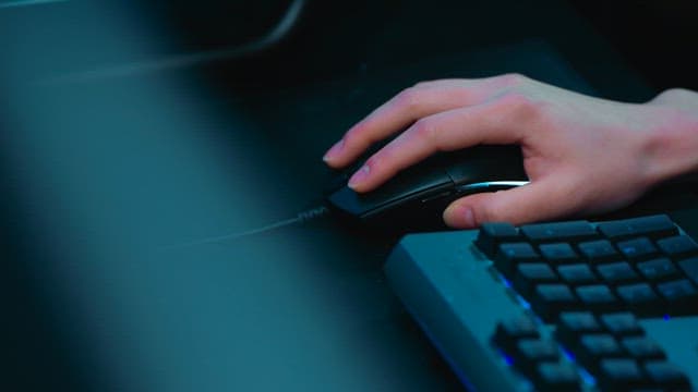 Hand Rapidly Clicking Mouse