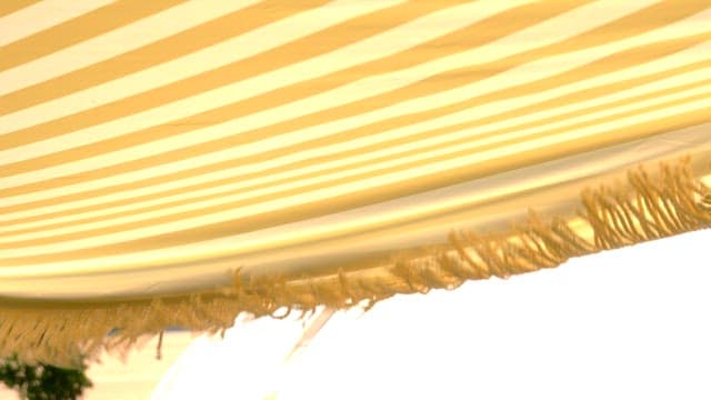 Sunny striped canopy