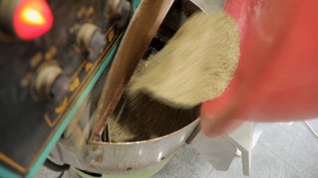 Rice Processing in an Industrial Machine