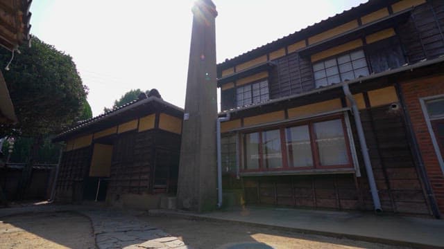 Traditional Japanese House with Sunlit