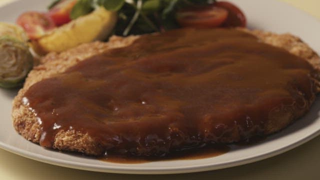 Pick Up a Piece of Pork Cutlet with Plenty of Sauce on It