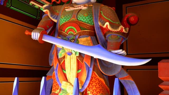 Colorful four guardian kings in a korean traditional temple