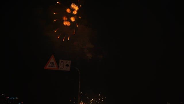 Fireworks lighting up the night sky