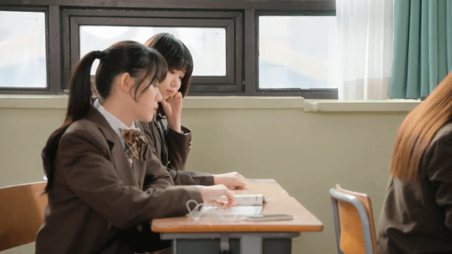 Students studying in a classroom