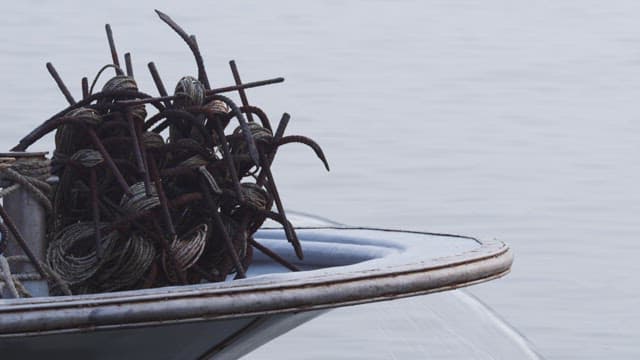 Boat with Coiled Ropes