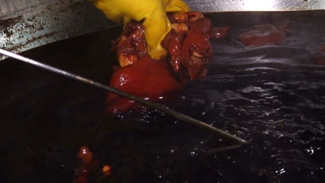 Pig's feet taken out of seasoning