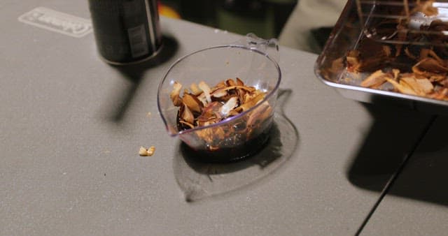 Preparing Ingredients in a Outdoor Kitchen