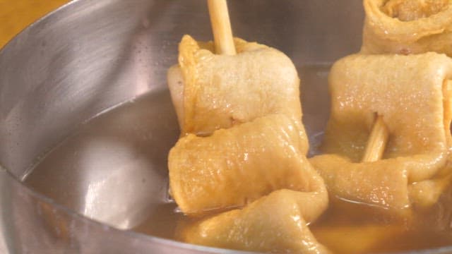 Warm fish cake and soup perfect for cold weather