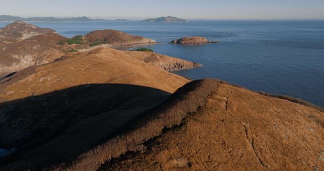 Serene Coastal Landscape with Hills and Sea