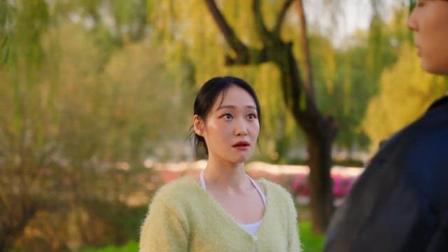 Couple arguing in the park