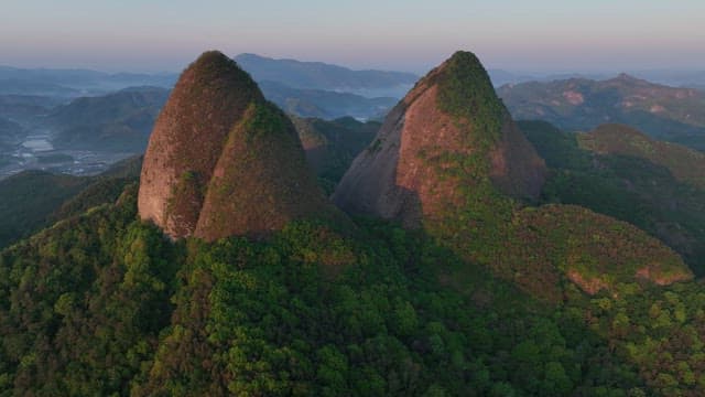 High-rise Green Mountain Peak at Dawn