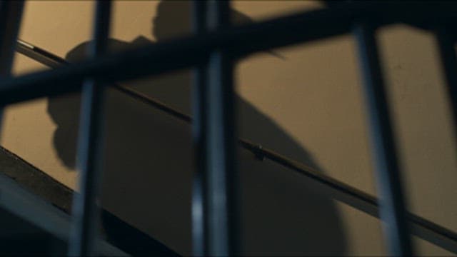 Man Going Down Dimly Lit Stairs