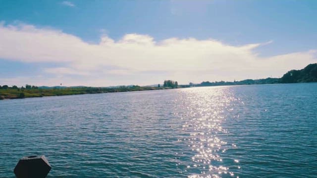 Sea Water Sparkling in Warm Sunlight