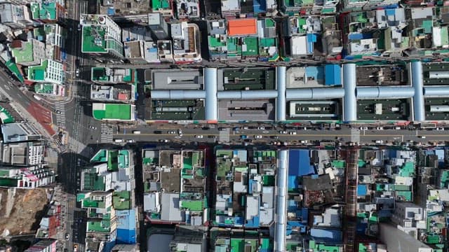 View of a bustling city