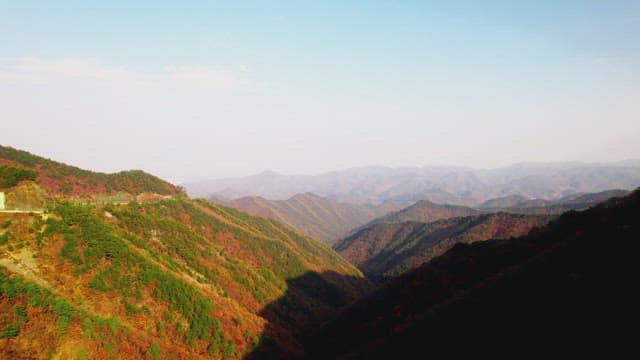 Autumn Foliage Over Mountainous Landscape