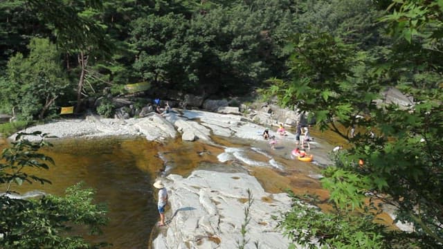 Summer Vacation in a Mountain Valley on a Sunny Day