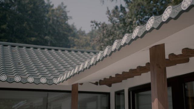 Traditional Koran Architecture with Ornate Roofing
