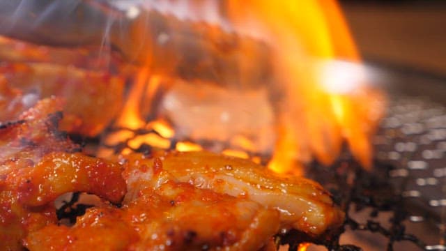 Scene in which a fire is put out by ice