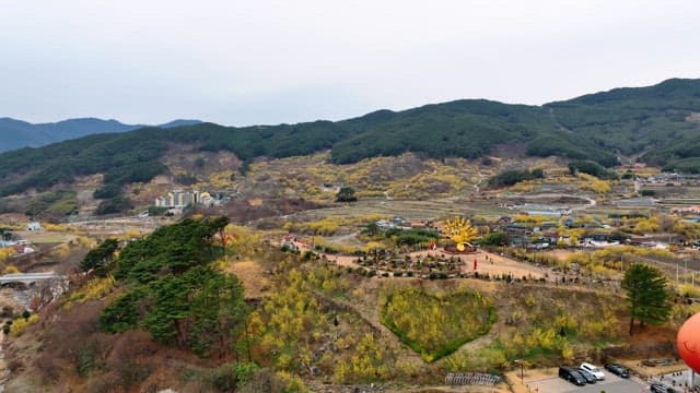 Scenic view of a mountainous village
