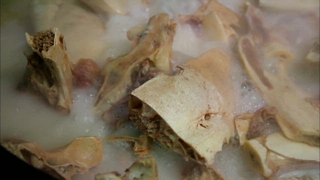 Pork Ribs Being Simmered Thoroughly