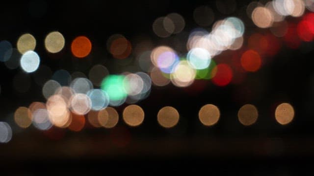 Blurred Lights in a Cityscape at Night