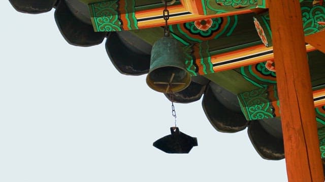 Traditional Korean Bell at Temple