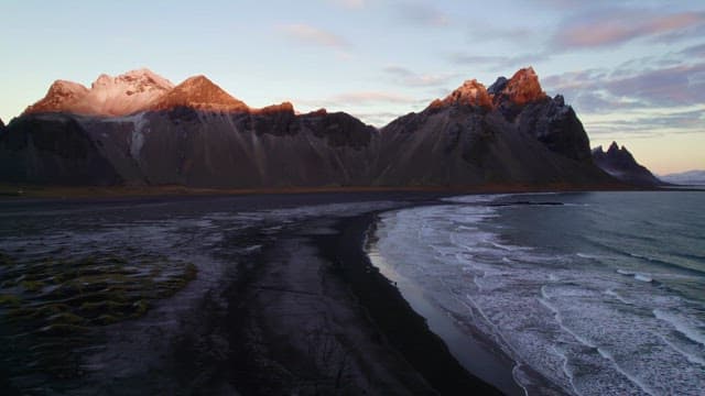 Majestic mountains and serene coastline