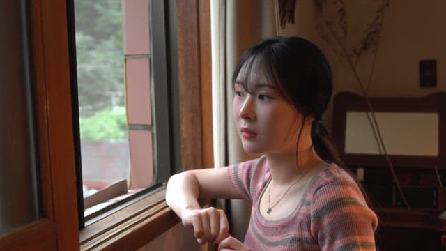 Woman who wakes up happily