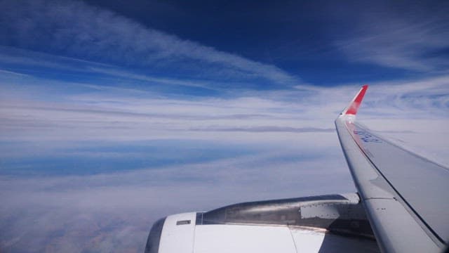 Aerial View from an Airplane Window
