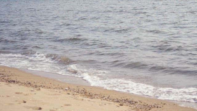 Gentle Waves Caressing a Sandy Shore