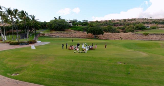 Outdoor Wedding Ceremony on a Golf Course