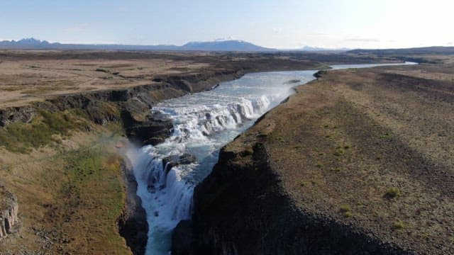 Vast Landscape with a Stunning Waterfall and River