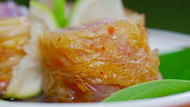 Appetizing and fresh kimchi tuna rolls