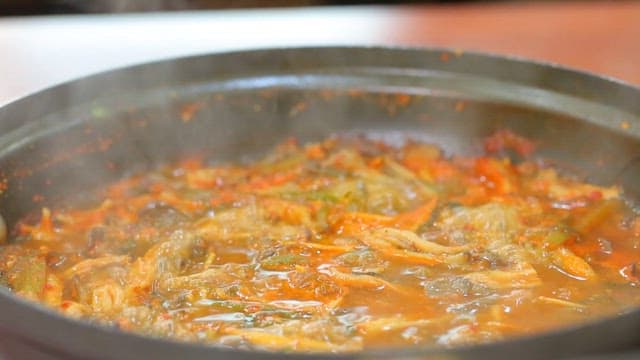 Meat Taken Out of the Boiling Soup