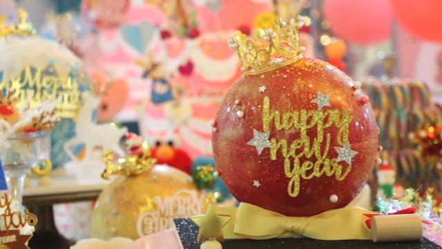 Sparkling New Year and Christmas Celebration Decor