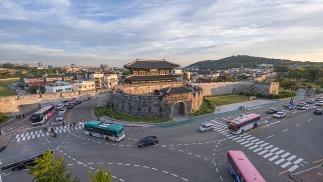 Hwaseong Fortress in a Modern City