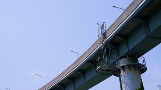 Elevated Motorway under a Clear Sky