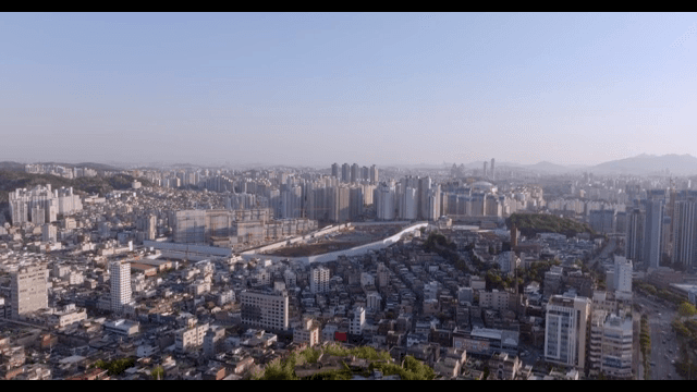 Sprawling cityscape with lush greenery