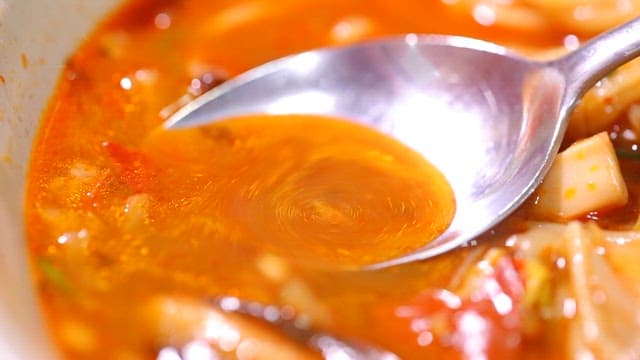 Spicy Jjamppong Soup Close-up