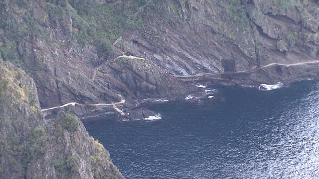 Coastal Trail Created Along the Topography of Coastal Cliffs