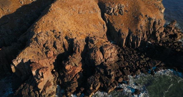 Coastal Landscape of a Rugged Coastal Cliffside