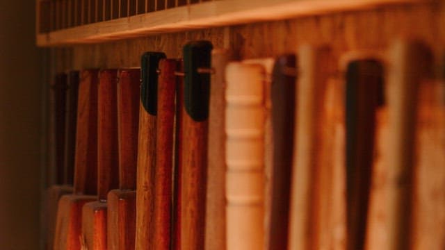 Wooden Objects with Warm Light